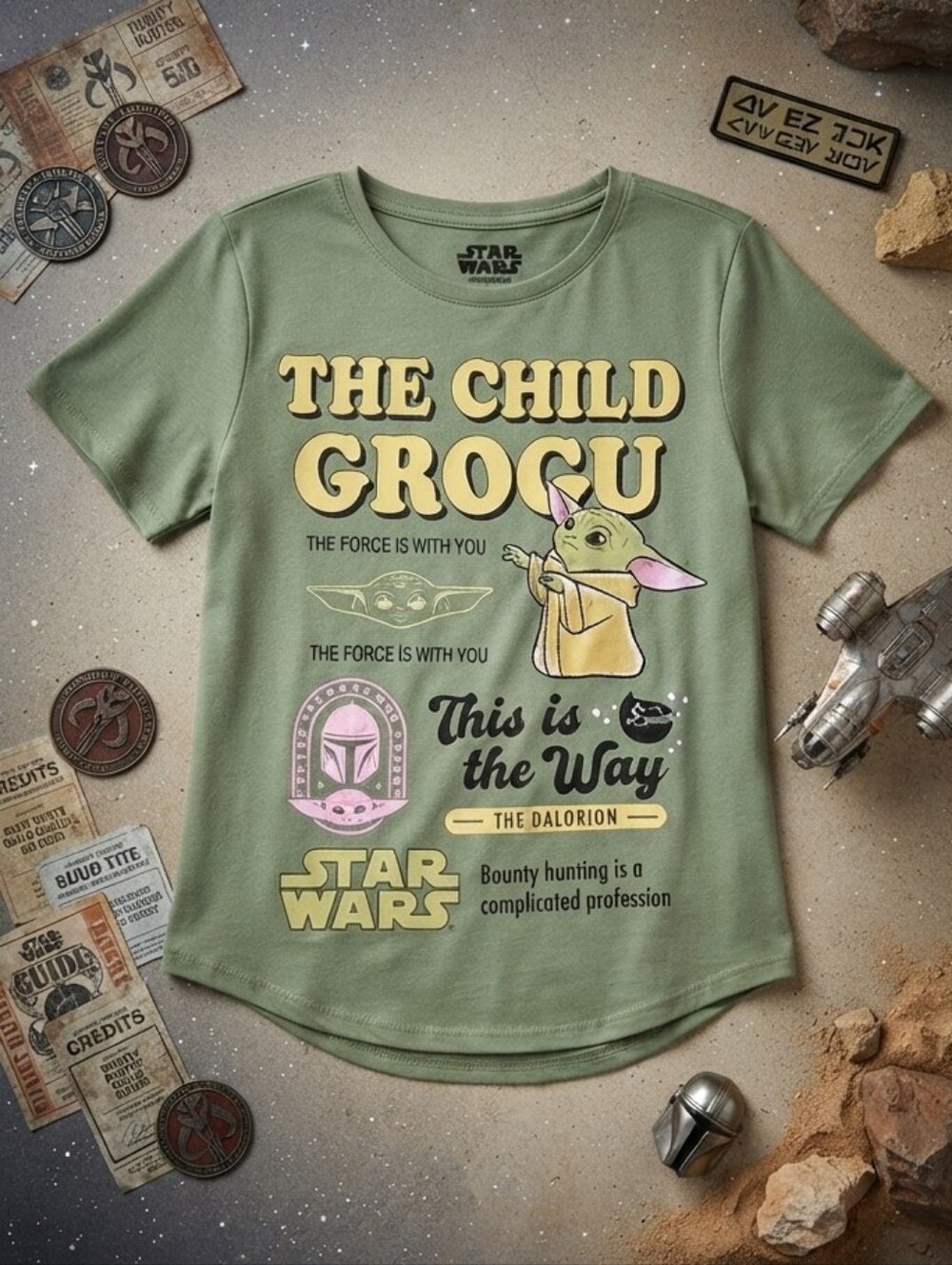 Star Wars T Shirt  The Child Grogu The Mandalorian 
